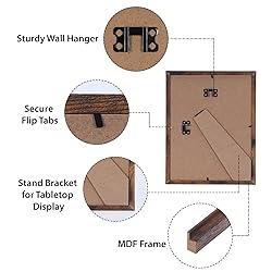 HORLIMER 8.5 x 11 Picture Frame Set of 15, Brown