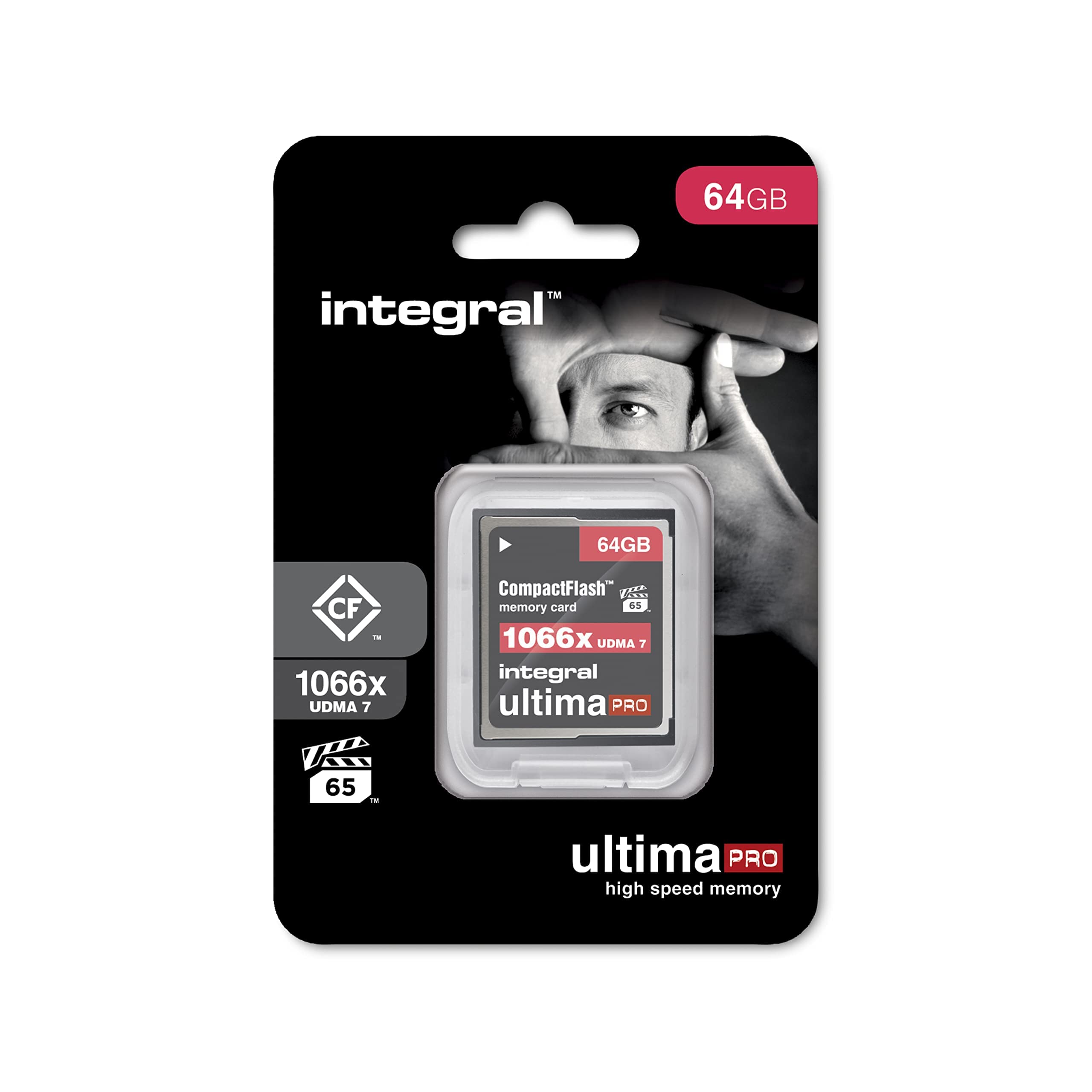 Integral 64GB Compact Flash Card UDMA-7 1066x Speed VPG-65 160MB/s Read and 135MB/s Write Professional High Speed Card