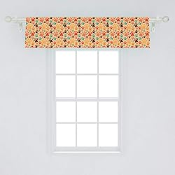 Ambesonne Dog Lover Window Valance, Colorful Paw