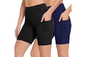 Zaclotre Girls Bike Shorts with Pockets Kids 5" High Waisted Yoga Workout Athletic Running Volleyball Spandex Shorts