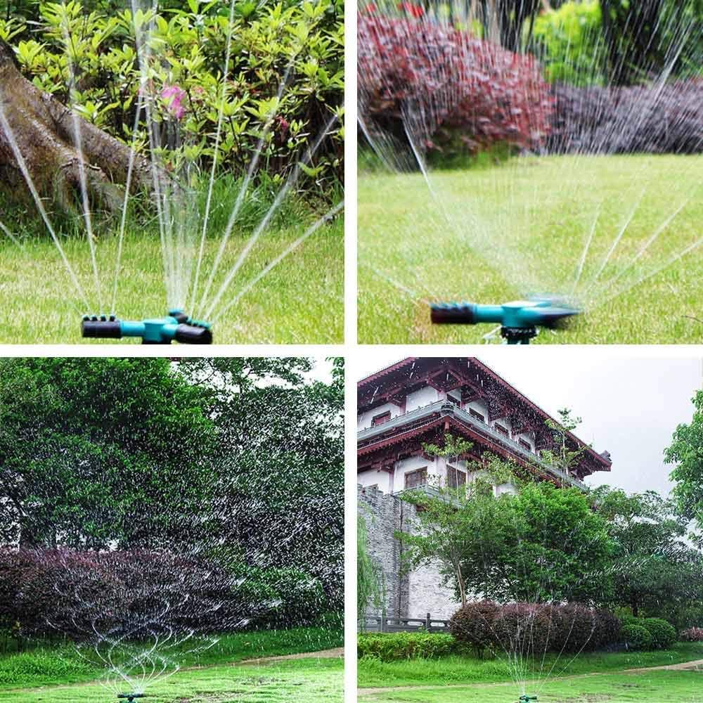 Garden Sprinkler 2020 Update, Automatic 360 Rotating Lawn Sprinkler, Large Area Coverage Water Sprinklers for Lawns and Gardens, Adjustable Rotating Sprinkler for Yard (10.4) : Garden & Outdoor