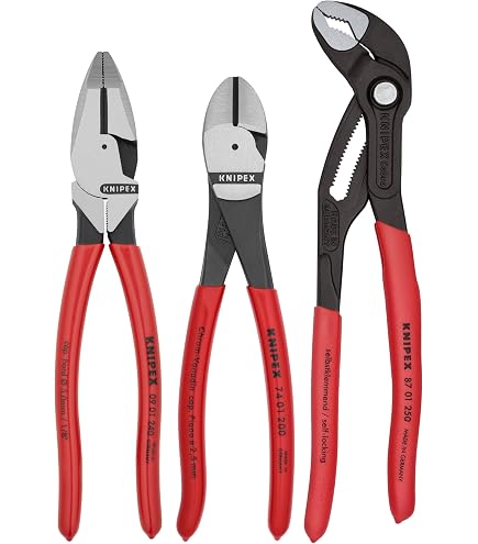 KNIPEX Tools 00 20 08 US1 Long Nose, Diagonal Cutter, and