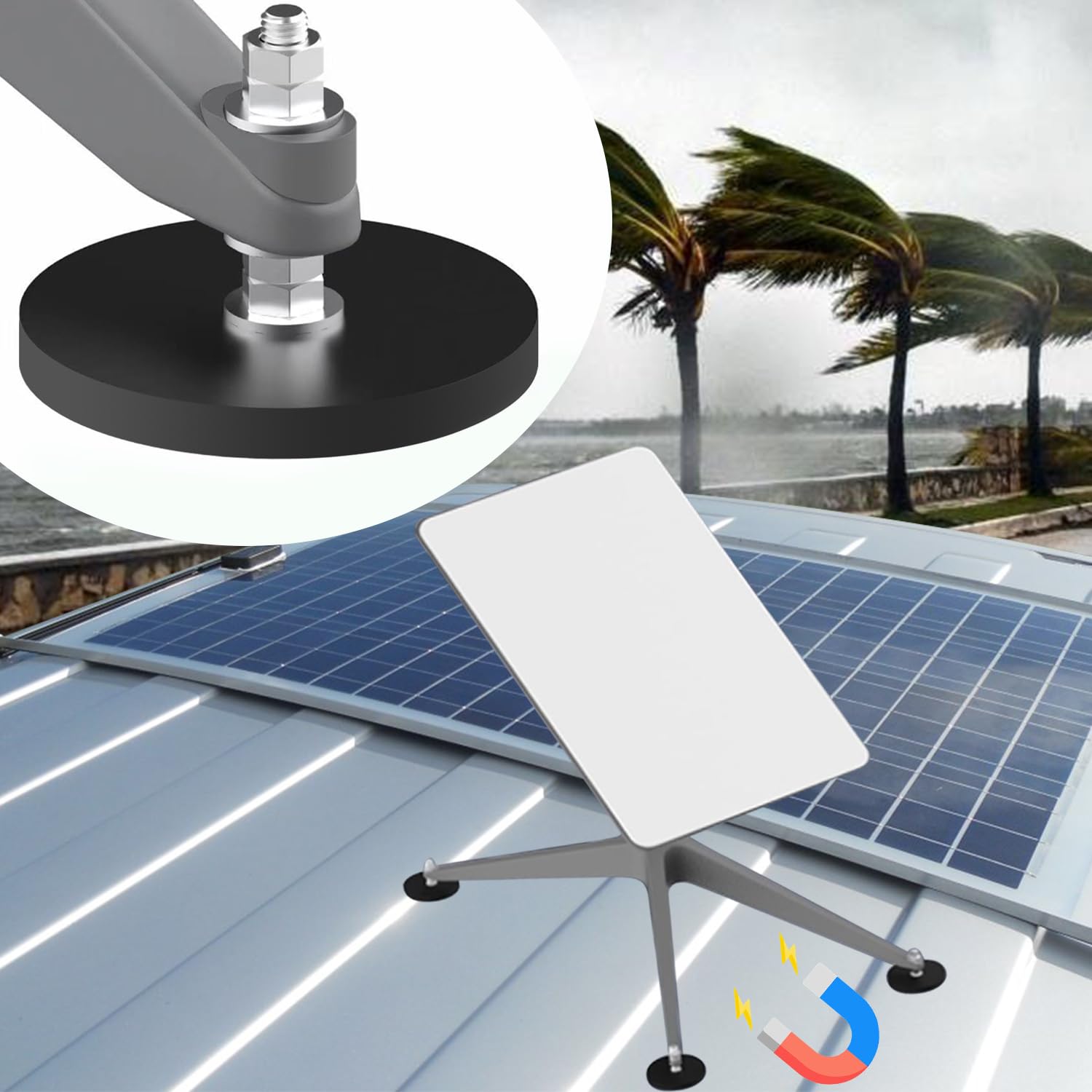 Photo 1 of 280lbs starlink magnetic roof mount,strong magnet starlink mounting kit for star link internet kit satellite starlink accessories for RV mount iron house roof each magnet with 70lbs pull force (4Pack)