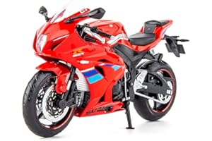 MSZ METAL SPEED ZONE MSZ 1/12 Compatible for Suzuki GSX-R1000 Motorcycle Toy,Collector Motorcycle Modle with Display Stand,Toy Motorcycles for 3-9 Year Old Boys Red