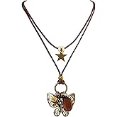 MINACHI Choker Necklace with Geometric and Tassel Pendant, Personality Jewelry for Women