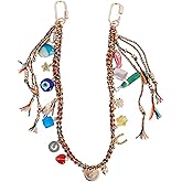 SYcoreland Gold Colorful Bag Charms Beaded Purse Charms For Women's Handbag Tote Crossbody Shoulder Keychain Accessories