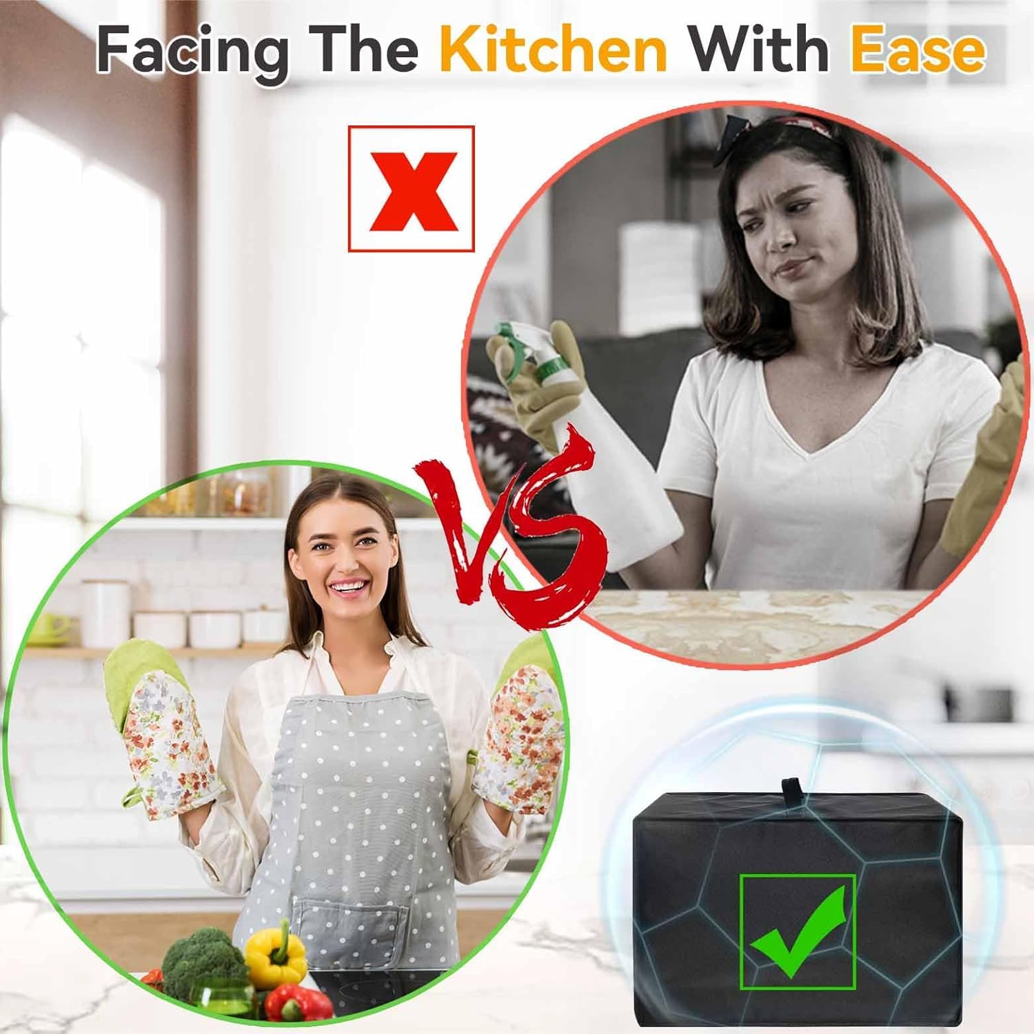 𝟮𝟬𝟮5𝗡𝗲𝘄Air Fryer Cover - Heat-Resistant Waterproof Dust-proof Air Fryer Cover Compatible for Em-eril Lagasse 26 QT Extra Large Air Fryer, for In.st.ant Omni Air Fryer Toaster Oven Combo 19 QT
