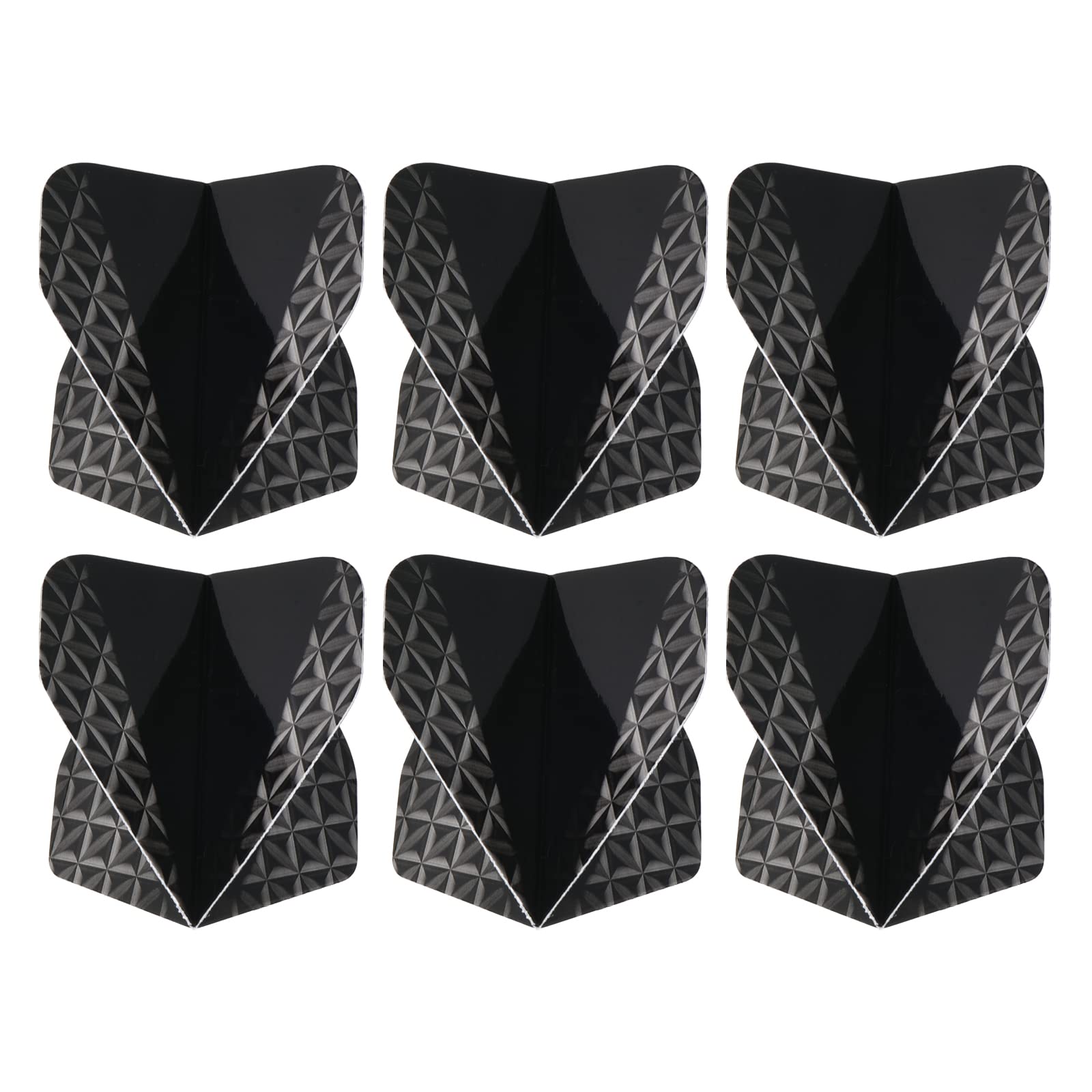 PATIKIL Dart Flights, 6 Pack PET Standard Darts Accessories Replacement Parts for Soft Tip Steel Tip, Geometric Style, Black, Gray
