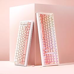 YUNZII Sakura PBT Keycaps, 131-key Double Shot/Dye