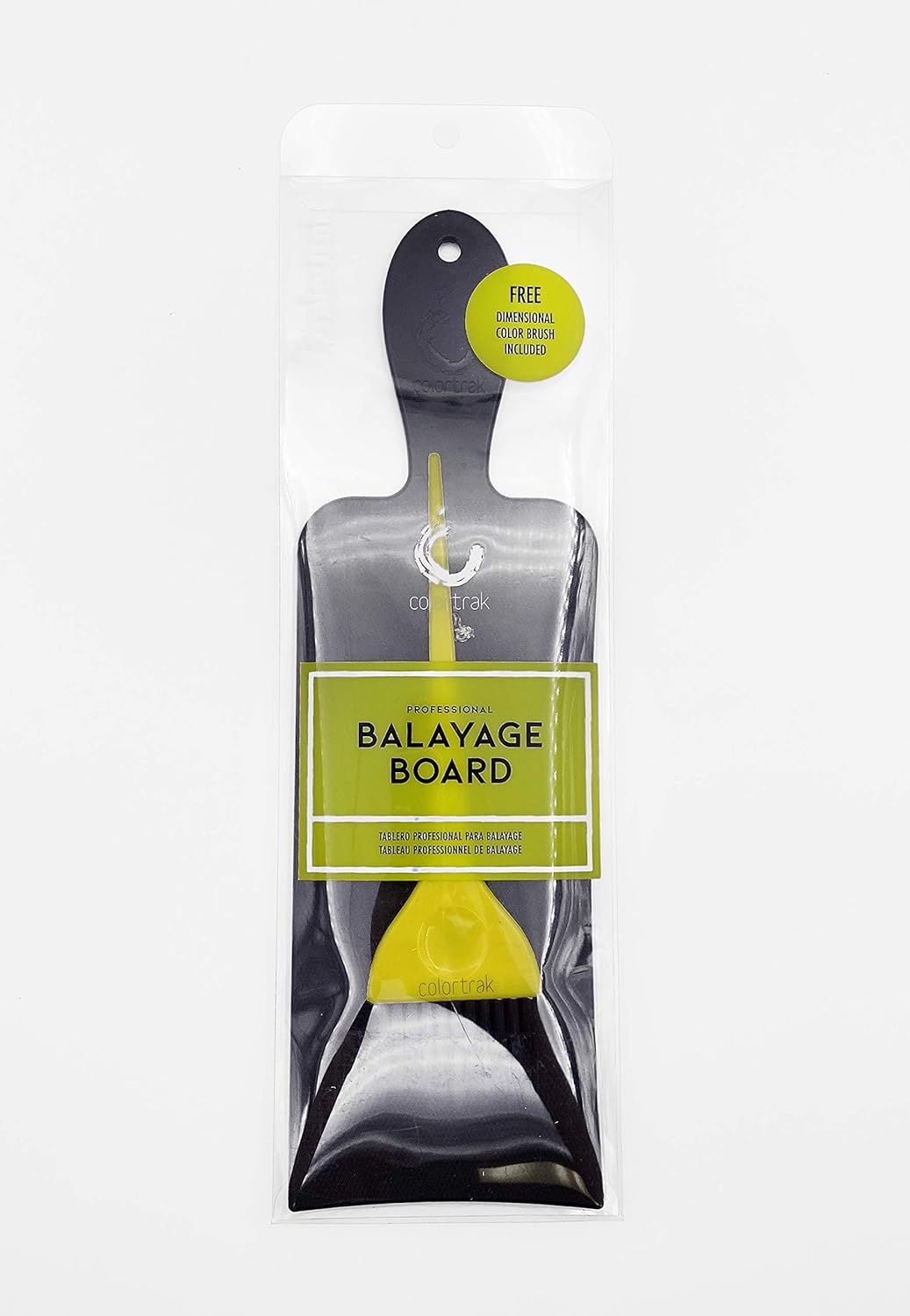 Colortrak Balayage Board and Brush Set, Achieve the Balayage Look, Curved Board Follows Head Shape, Textured and Smooth Sides, Handle for Comfort and Stability, Balayage Brush Included : Beauty
