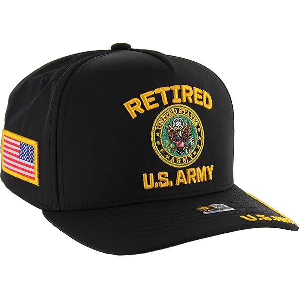 Verstellbare Mütze US Army Veteran Baseball Cap – Schwarz, Verstellbar, Bestickt, Lizenziert Veteran Baseballcap
