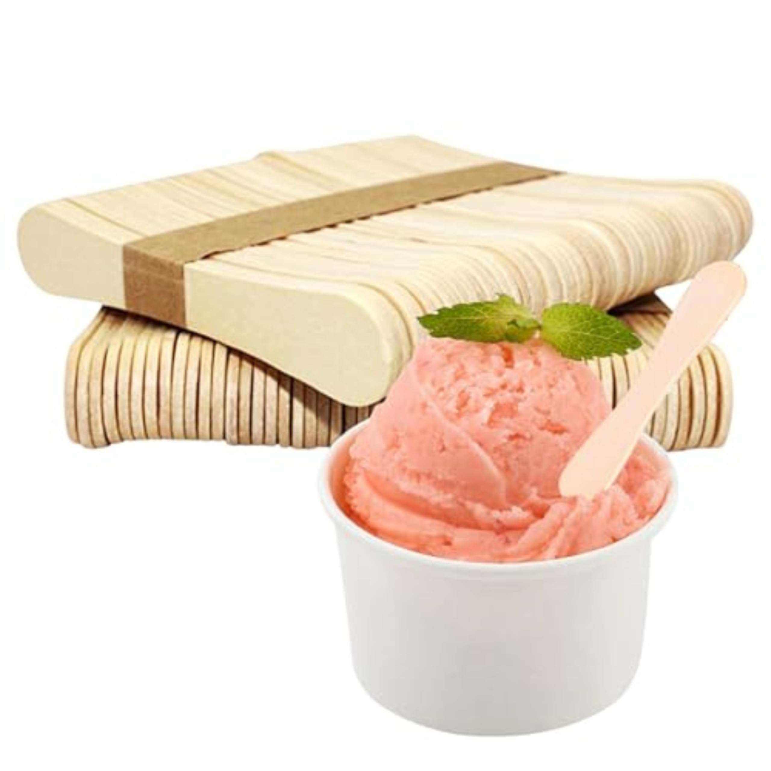 Perfect Stix - PS300BA-1000 Wooden Taster Spoons 3.5" Length (pack of 1000) Plain