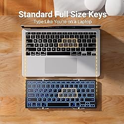 iClever Backlit Foldable Keyboard, BK05 Wireless