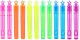 Henbrandt 12 Neon Star Bubble Tubes with Wand for Kids Parties