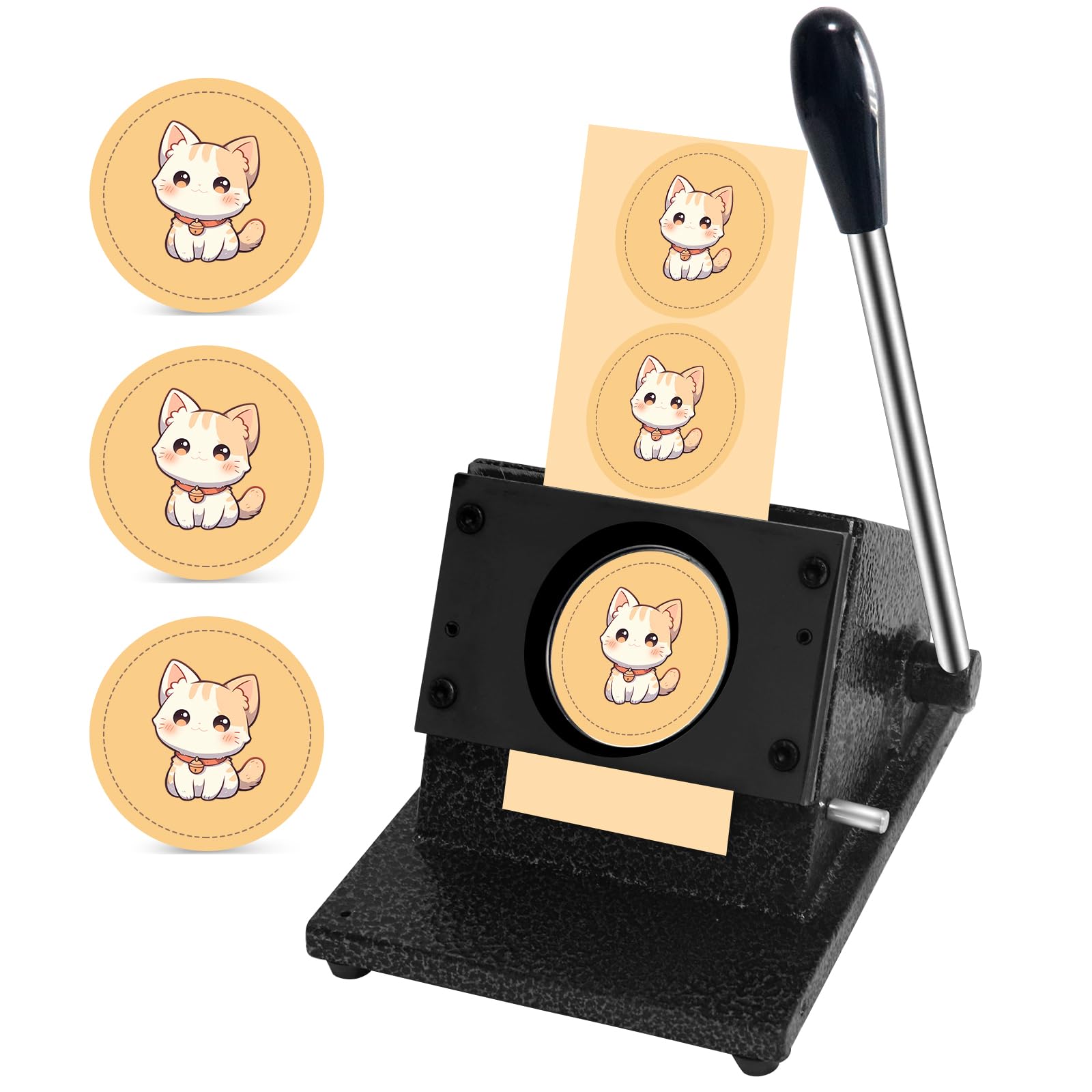 Photo 1 of 1"/25mm Button Paper Cutter, 1.38"/35mm Diameter Circle Paper Punch, 35mm Die Cutter, 1.38" Round Paper Cutter for Making 1" /25mm Buttons, Circle Cutter for DIY Button Making(1.38" Cut Diameter)