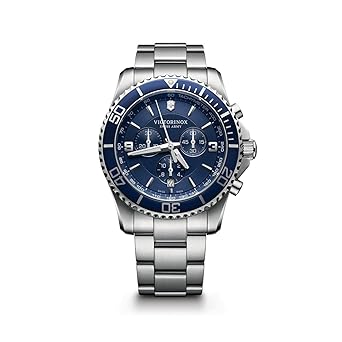 Victorinox Swiss Army Blue Dial Maverick Chronograph Mens Watch