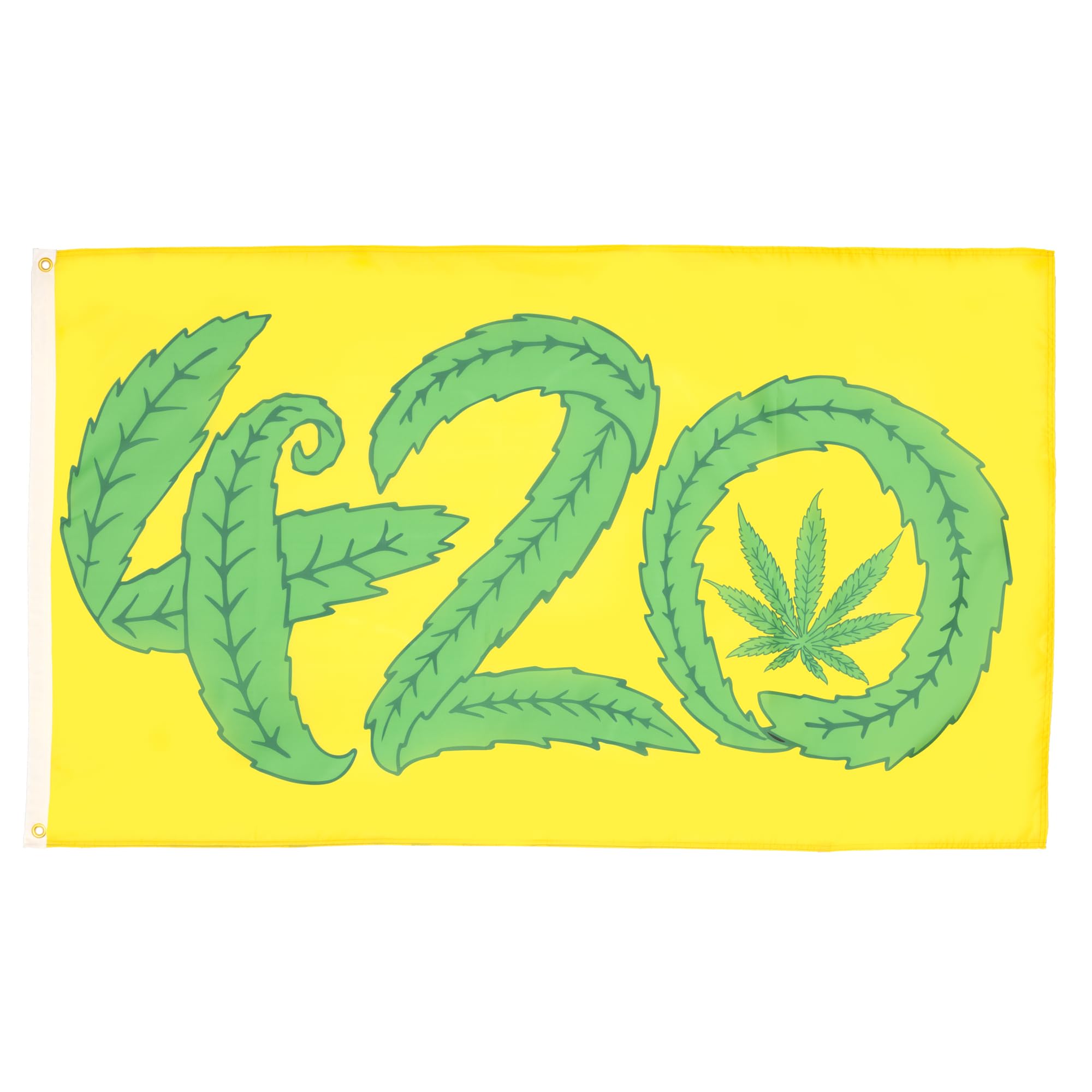 AZ FLAG - Marijuana 420 Flag - 2x3 Ft - 100D Polyester It'S 4.20 O Clock Banner with Two Metal Grommets - Fade Resistant - Vivid Colors - 2' x 3' Feet - 90x60 Cm