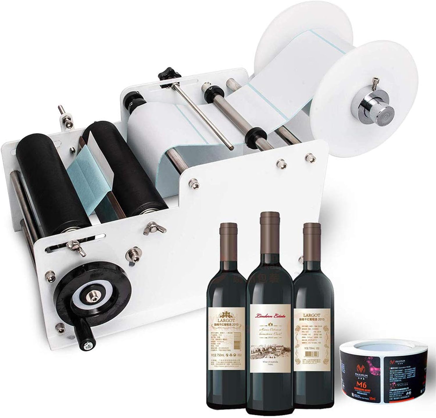 SUSEMSE Round Bottle Labelling Machine MT30, Adjustable SemiAutomatic