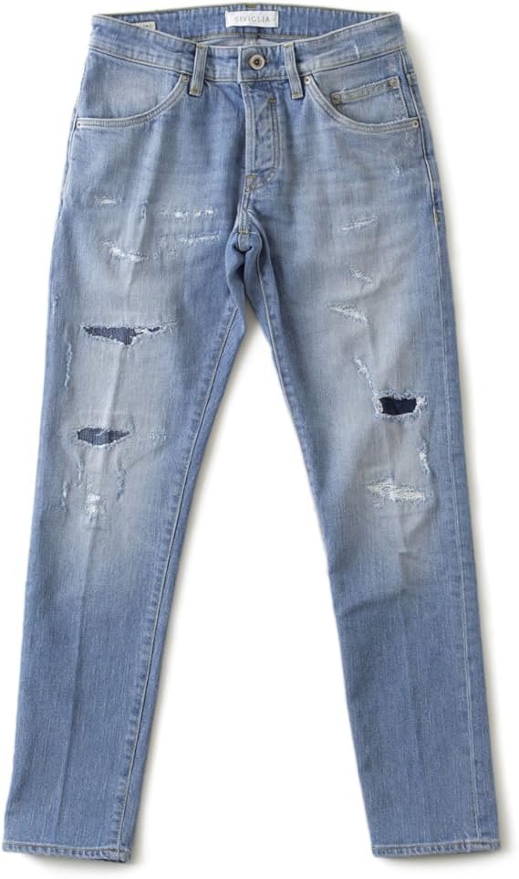 Amazon Siviglia シヴィリア メンズ デニム ジーンズ ダメージ ストレッチ Denim Lab 26s2 S412 6003 29 6003 ブルー ジーンズ 通販