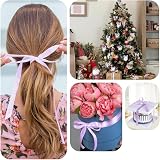 YAAVAAW 22m 10mm Thin Pastel Purple Satin Ribbon Gift Wrapping view 3