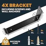 DIY Doctor Heavy Duty Scaffold Board Shelf Brackets Set of 4 23.5cm Black view 8