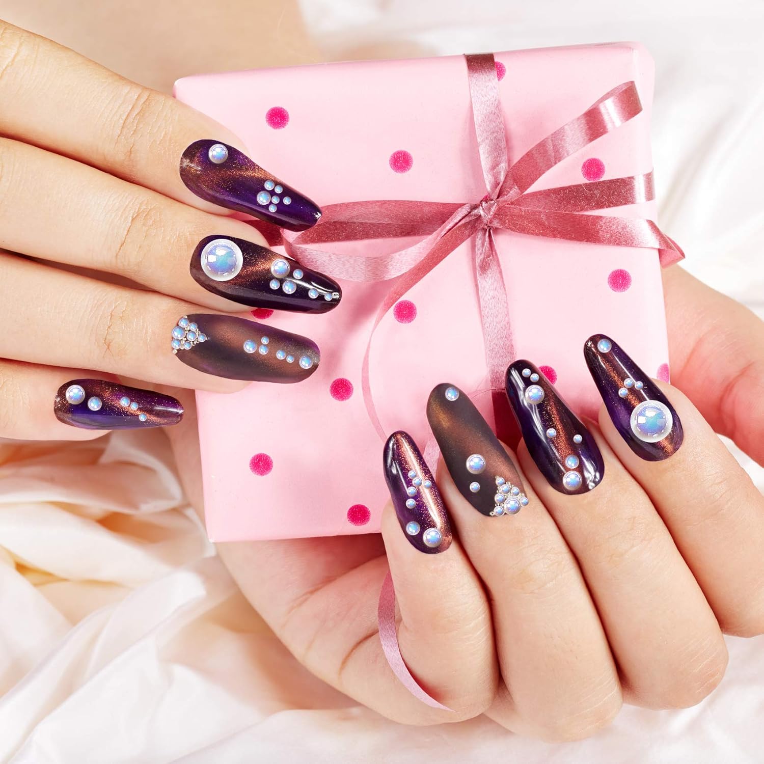 10MM / 8MM / 6MM / 5MM / 4MM Pearl, Round Half ABS 2200Pcs