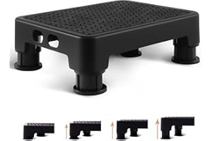 CHIKILLA Adjustable Step Stool & Foot Stool (3.4" - 5"), Non-Slip Portable Half Step Platform for Seniors, Kids and Pregnant 