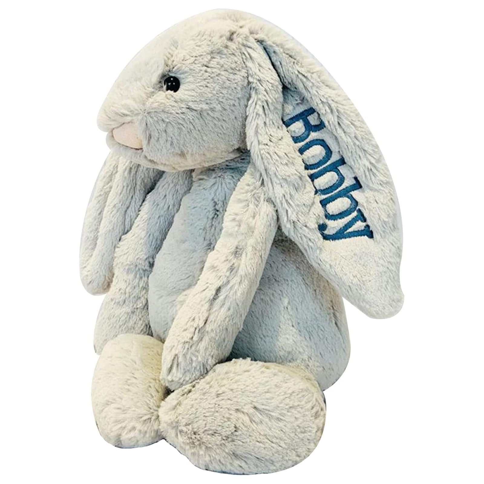 OAEUQ Personalized Easter Plush Bunny Custom Embroidered Plush Rabbit First Easter Gift Featuring Your Child's Name Easter Basket Filler Custom Newborn Gift for Boys and Girls