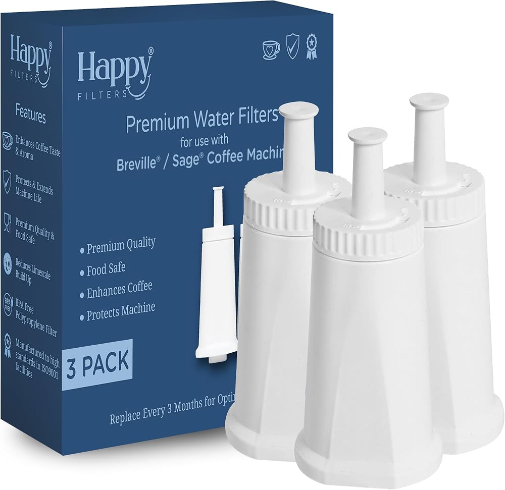 Happy Filters 3 x Water Filters for Sage UK Coffee Machines - BPA Free