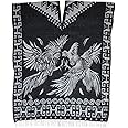Del Mex Authentic Mexican Poncho Cobija Gaban Blanket -Black & White