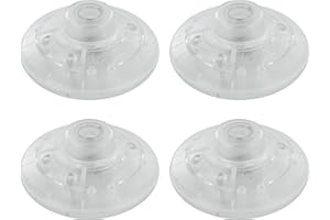 LAPHIVIEH UL-Certified 4-Pack Foot Pedal Switch, Round Floor Lamp Inline Switch with Step-on Button, Easy DIY Installation for Floor Lamp On-Off Control Replacement (Transparent)