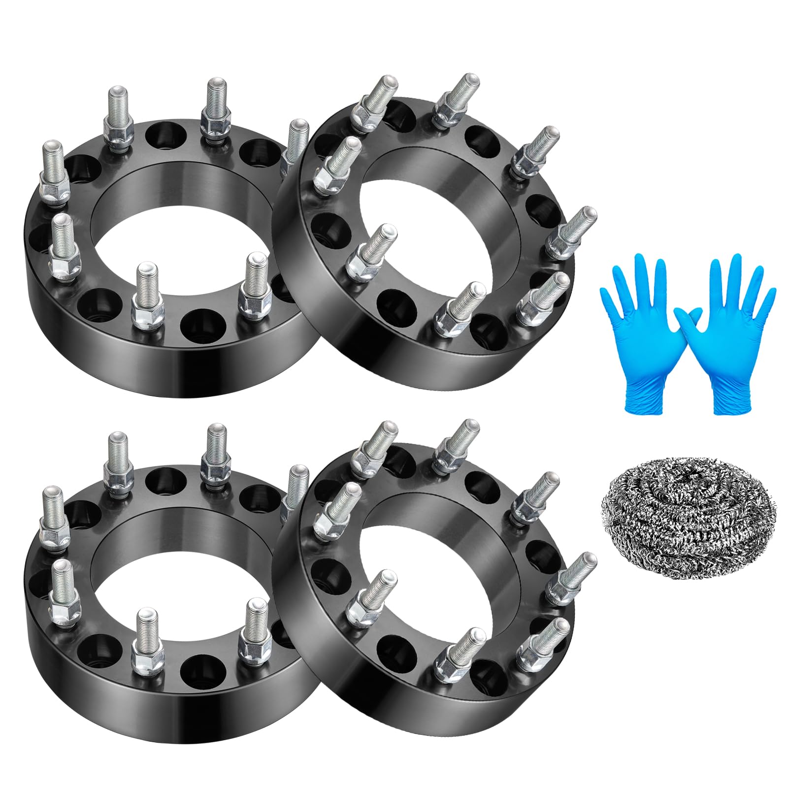 BDFHYK 8×7 Wheel Spacers Thickness 2″ (50mm) Compatible with Chevy GMC 2011-2023 Silverado Sierra 2500 3500 HD, 8x180mm Forged 8 Lug M14x1.5 & 125mm Hub Bore, Spacers, No Lip