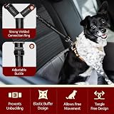 PIYAREY Dog Car Seat Belt Headrest Restraint 52-71cm Adjustable Red view 3