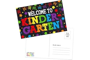 FaCraft Welcome to Kindergarten Postcards - 30Pcs Welcome Back to School Teacher Postcards Gifts for Students Kids Classroom Kindergarten Back to School Teacher Supplies Must Haves