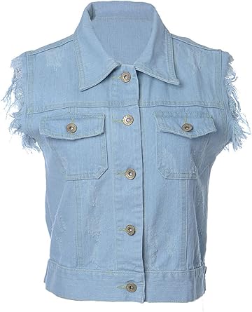 hacked off denim jacket