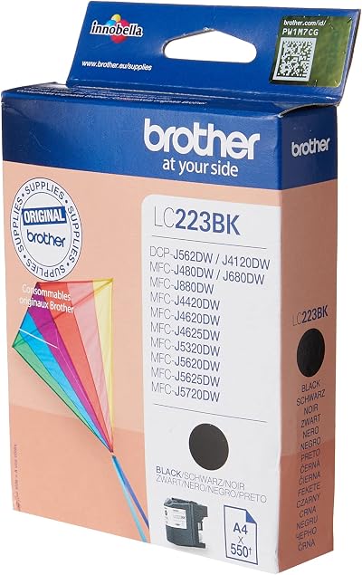 Brother LC223BK Inkjet Cartridge Black Standard Yield 1 Pack Genuine