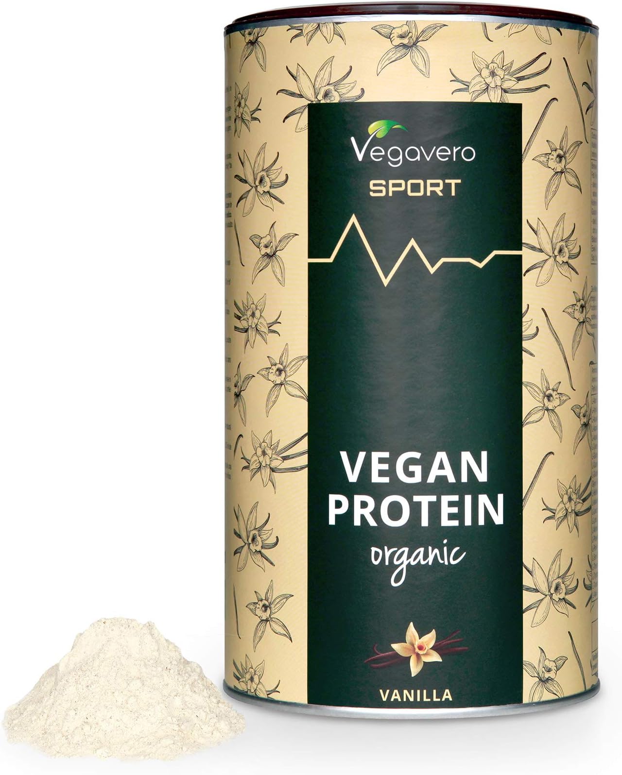 Sport Vegan Protein Powder Vegavero® | Vanilla | 100% Vegan & BIO | Easily Soluble | Great Taste | Musclebuilding* & Bodyshape | Free from allergens | Without stevia & Artificial sweeteners | 500 g