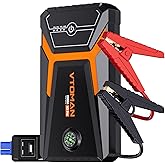 VTOMAN V3 Pro 2000A Jump Starter, Car Battery Jumper Starter Portable for 6L Gas/4L Diesel Engines, Lithium Jump Box, 12V Auto Car Battery Charger Jump Starter Boost Pack and Jumper Cables, LED Lights