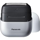 Panasonic Swipe Right Travel Shaver for Women, Portable Electric Razor with USB-C Charging, 3-Blade Cutting System for Dry or Wet Use, White/Silver - ES-CM3A-W