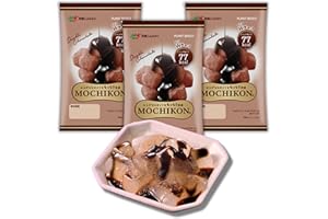 Mochikon - Ready-to-Eat Konjac Dessert with Mochi-Like Chewy Texture, Gluten-Free Dessert, Plant-Based, Healthy Snack, Made in Japan, 100g by B-GENKi, Marukin Foods (Pack of 3) (W Chocolate)