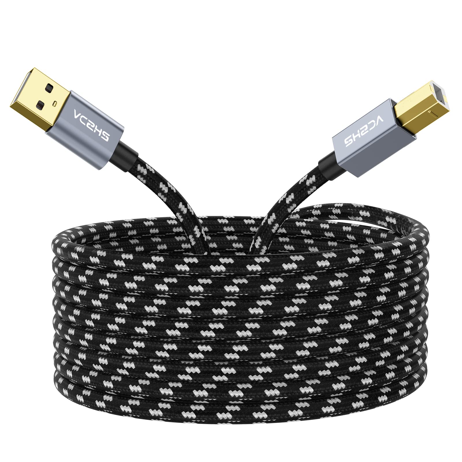 Printer Cable 5m - VCZHS USB Printer Cable Compatible with Epson Dell Canon HP