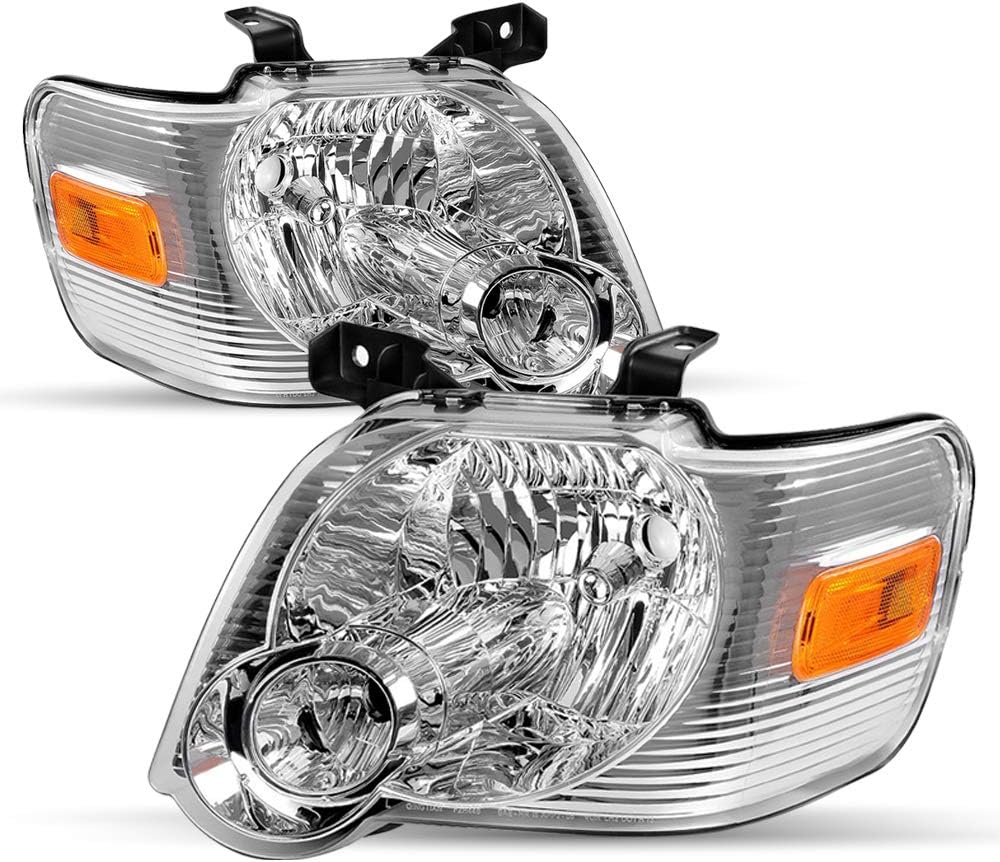 Chrome Headlight Assembly Replacement for Ford Explorer