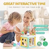Airlab Wooden Activity Cube Toys 5 in 1 Bead Maze Shape Sorter Montessori view 6