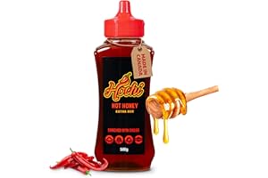 Hochi Hot Honey - Extra Hot | Canada's Hot Honey | 500g | Spicy Honey | Drizzle it on pizza, roasted veggies, potatoes, chick