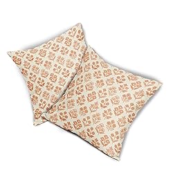 Sivirary Orange Floral Pillow Covers 24x24 Inch Set