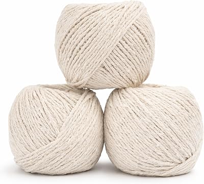 D.A.Y. Republic Cotton String Ball 3 Pack 100% Cotton Twine 3x60m Off-White