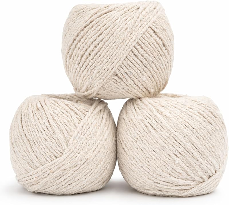 D.A.Y. Republic Cotton String Ball 3 Pack 100% Cotton Twine 3x60m Off-White