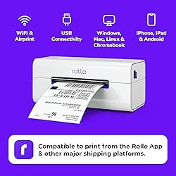 Rollo Wireless Label Printer - Wi-Fi Thermal