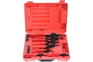 KUNTEC Snap Ring Pliers Set Straight & Bent Retaining Ring Pliers w/Hook & Pick