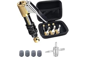 ATsafepro Tire Deflator with Air Chuck (10-30 PSI) – 4PCS Fast-Connect Clip-On air Down tire deflators, Adjustable Auto-Stop Offroad Accessories for Off-Road 4x4, Beach Driving & SUVs